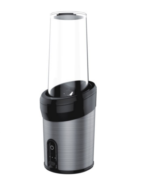 Portable Cordless Personal Blender - Type C Rechargeable, Single-Serve Smoothie Maker with Travel Cup Lid, Stainless Steel Body for Home & On-the-Go Use