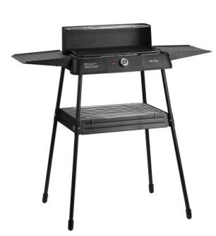 Sturdy Standing Electric Grill with Adjustable Temperature - Ideal for Outdoor & Home BBQ Parties