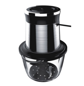 Compact Black Electric Chopper - Efficient Mini Food Processor with Stainless Steel Blades for Quick Meal Prep