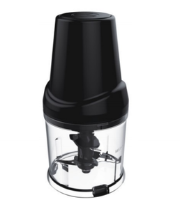 Compact Black Mini Chopper - Efficient One-Touch Operation Electric Food Chopper with Transparent Bowl for Easy Cooking Prep