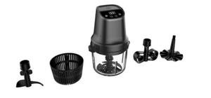 Versatile Black Electric Chopper Kit - Complete with Multiple Accessories for All Your Chopping Needs