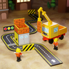 Magnetic Builder Construction Set - 36PCS STEM Engineering Toy with Crane, Bricks, Roads & Worker Figures