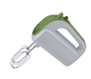 Fresh Green & White Hand Mixer - Compact Electric Hand Mixer with Stainless Steel Beaters for Home Baking