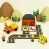 Magnetic Builder Construction Set - 36PCS STEM Engineering Toy with Crane, Bricks, Roads & Worker Figures