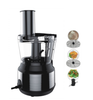 Versatile Black Food Processor - Multi-Functional Kitchen Appliance with Interchangeable Blades for Chopping, Shredding & Slicing