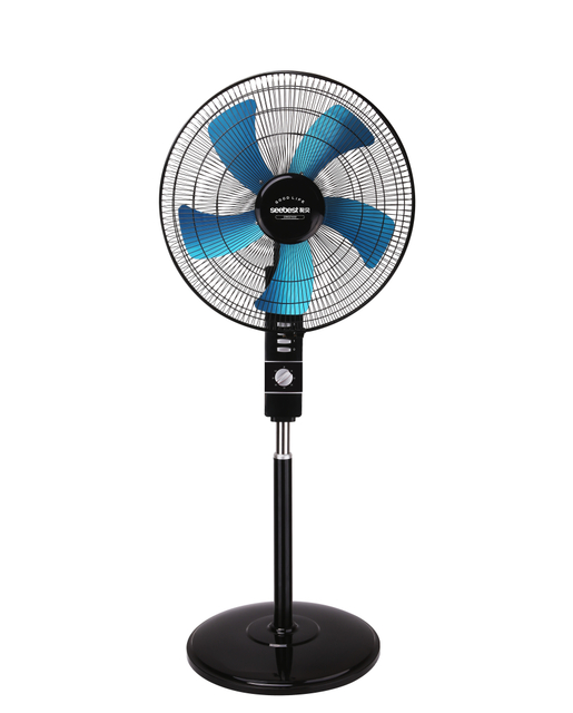 Adjustable Floor Fan: 2 - Hour Timer, Metal Aluminum 5 - Blades for Powerful Airflow, Tilt - Adjustable & Durable Copper Motor