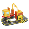 Magnetic Builder Construction Set - 36PCS STEM Engineering Toy with Crane, Bricks, Roads & Worker Figures