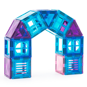 Starshine 102PCS Magnetic Tiles Set - 3D Transparent Castle Building Blocks, STEM Educational Construction Toy for Kids Creativity & Learning