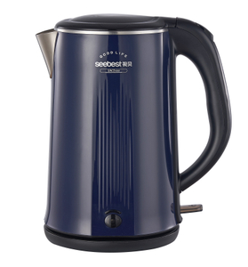 Family Essential:Dark Blue Electric Kettle, Safe & Fast Water Boiling,Safety And Security