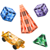 Starshine 100PCS Magnetic Tiles Set - Colorful 3D Geometric Magnetic Building Blocks for Creative STEM Construction & Learning