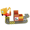 Magnetic Builder Construction Set - 36PCS STEM Engineering Toy with Crane, Bricks, Roads & Worker Figures
