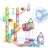 Colorful Magnetic Marble Run Track Set - 3D Transparent Building Blocks with Twisting Slides & Balls for Creative STEM Play
