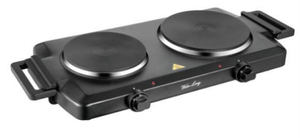 Dual - Pan Solid Hot Plate: Stable Heating & Easy - to - Use Controls for Efficient Home and Outdoor Cooking