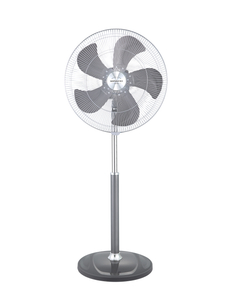 Swing Function for Wide Coverage, Adjustable Height & Tilt for Personalized Use, Metal Aluminum 5 - Blades & Double - Ball - Bearing Motor for Reliable Performance