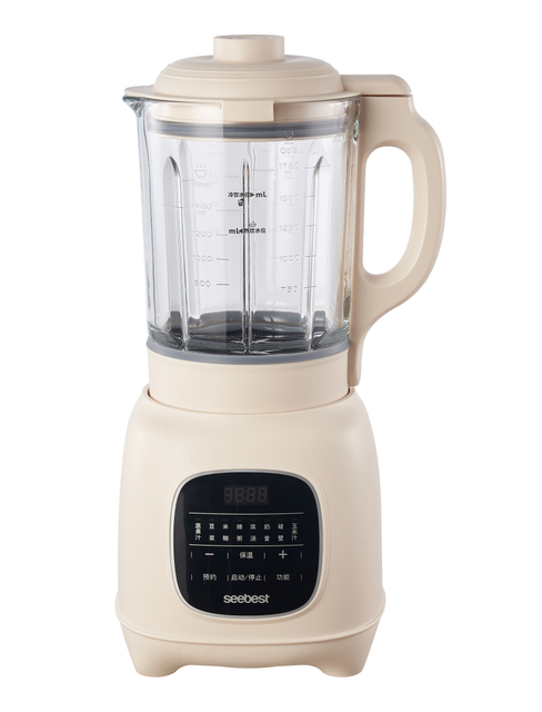 Powerful Blender: High - Borosilicate Thick Cup, Ceramic Glaze Base, 1Hour Reservation & One - Key Clean for Family Nutrition