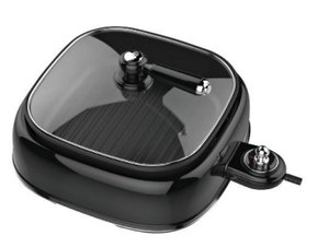 Durable Electric Skillet with Glass Lid: Ideal for Family Dinners & Outdoor Cooking Adventures