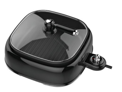 Durable Electric Skillet with Glass Lid: Ideal for Family Dinners & Outdoor Cooking Adventures