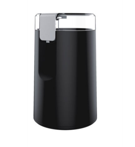 Sleek Black Electric Coffee Grinder - Precision Burr Milling for Fresh, Aromatic Grounds at Home or Cafe