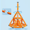 100PCS Magnetix Magnetic Building Blocks Set - Creative 3D STEM Educational Construction Toy for Kids, Orange & Silver