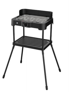 Sturdy Standing Electric Grill - Portable Outdoor & Indoor Grilling with Adjustable Rack