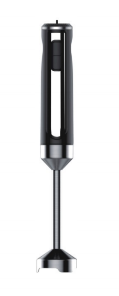 Sleek Black Hand Blender - Professional-Grade Immersion Blender with Durable Construction for Efficient Blending